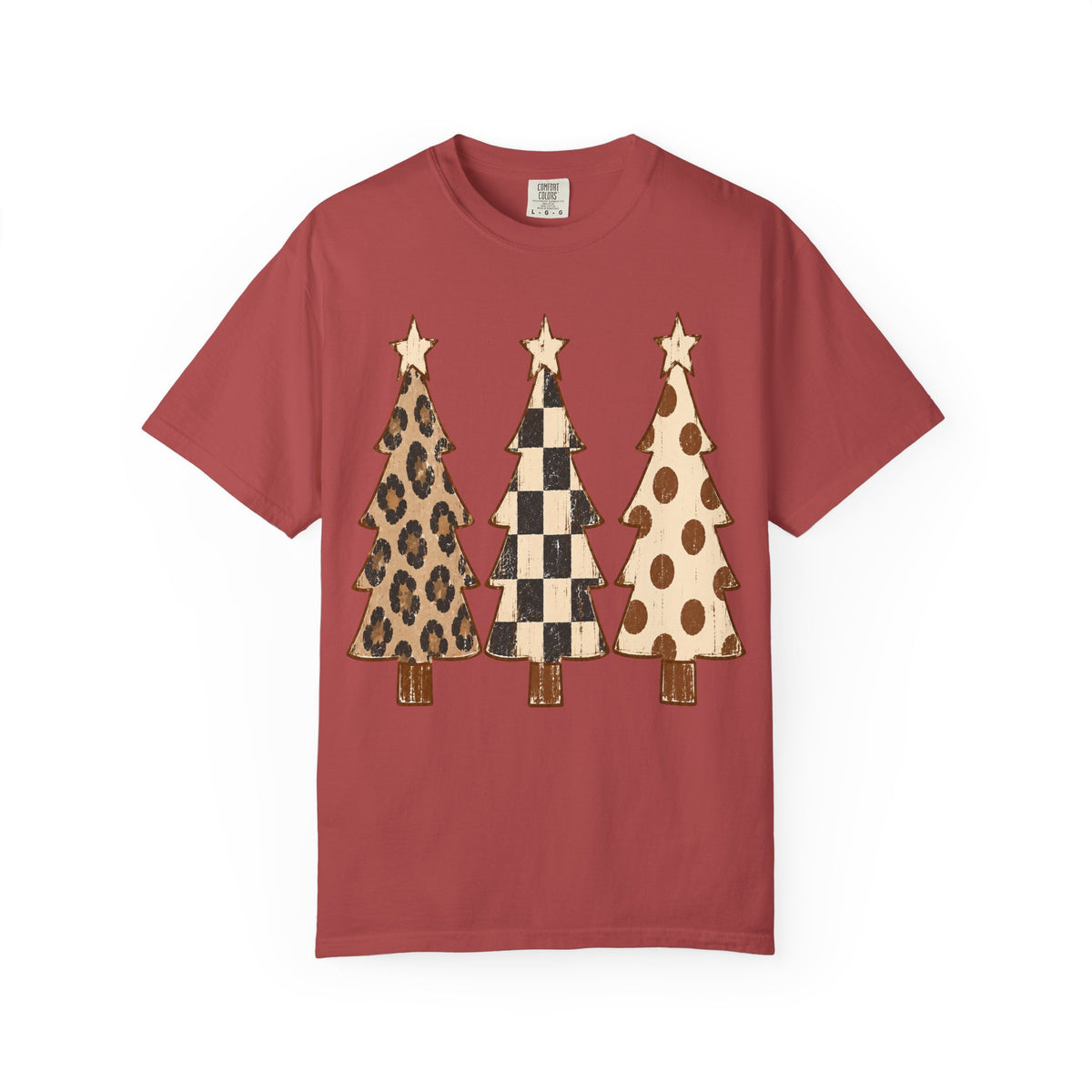 Neutral Patterned Christmas Trees T-Shirt