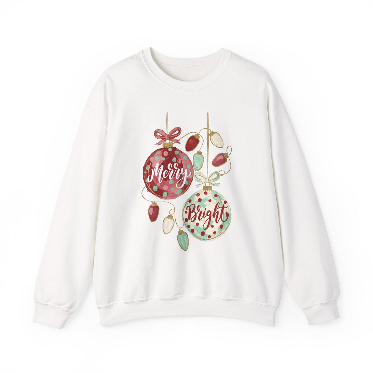 Merry & Bright Christmas Ornaments Crewneck Sweatshirt