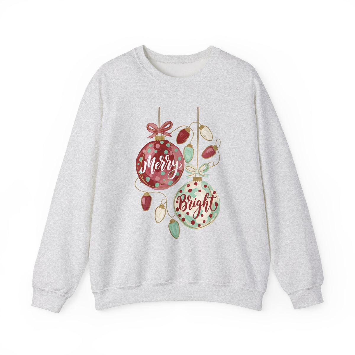 Merry & Bright Christmas Ornaments Crewneck Sweatshirt