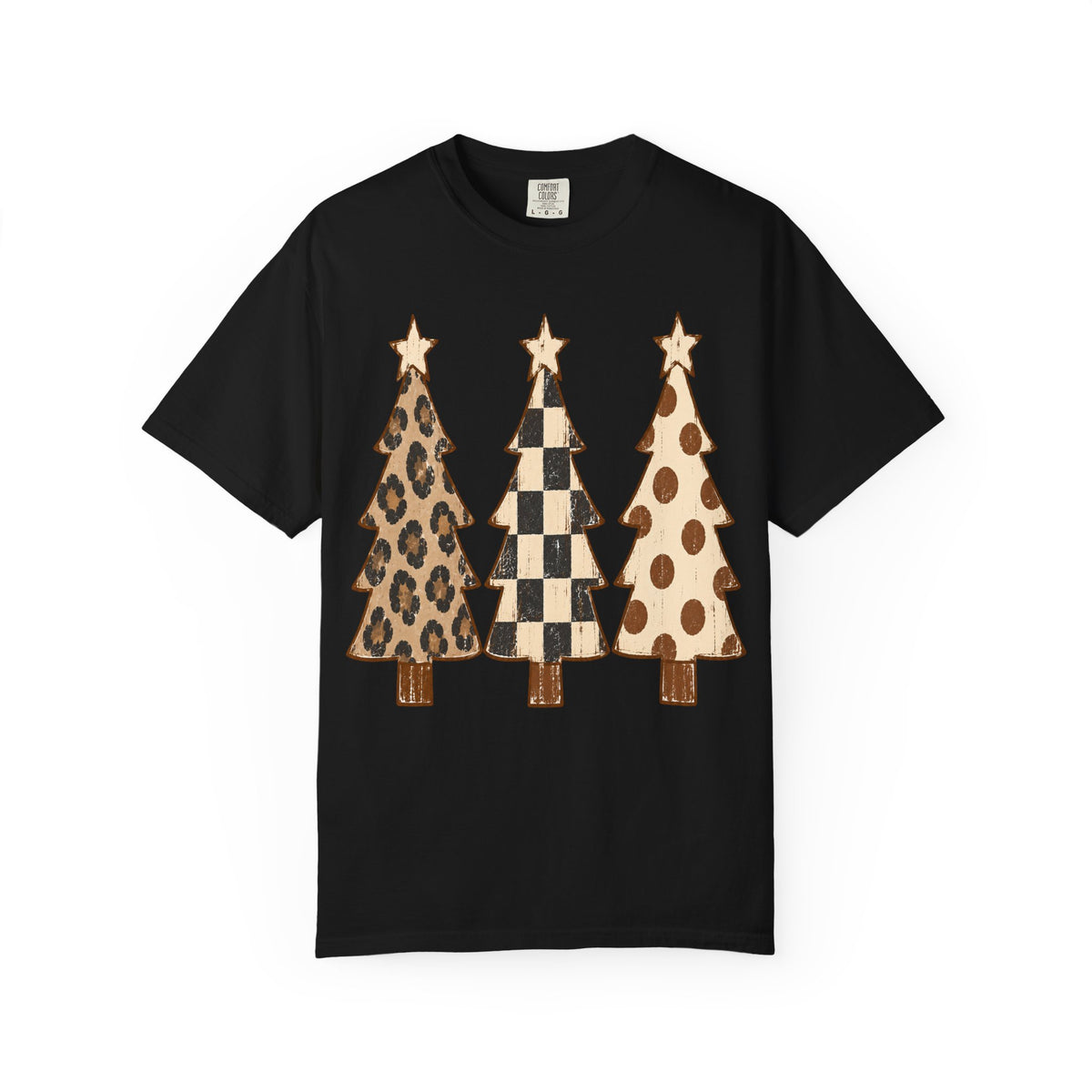 Neutral Patterned Christmas Trees T-Shirt