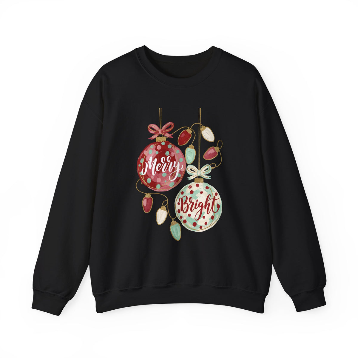Merry & Bright Christmas Ornaments Crewneck Sweatshirt