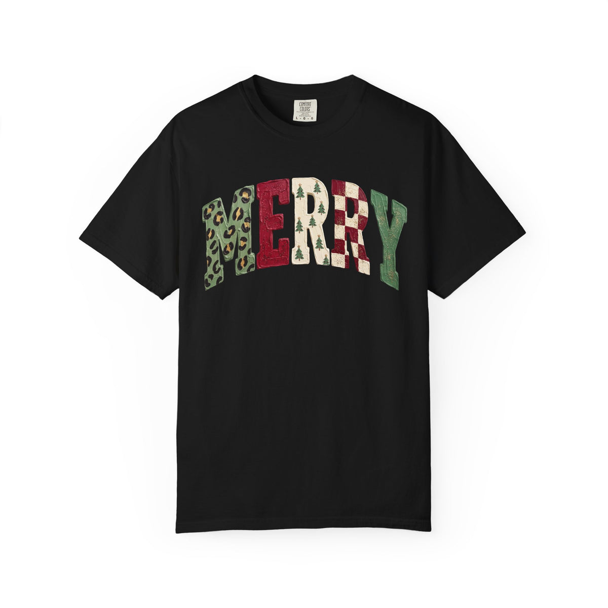 Merry Patchwork Holiday T-Shirt