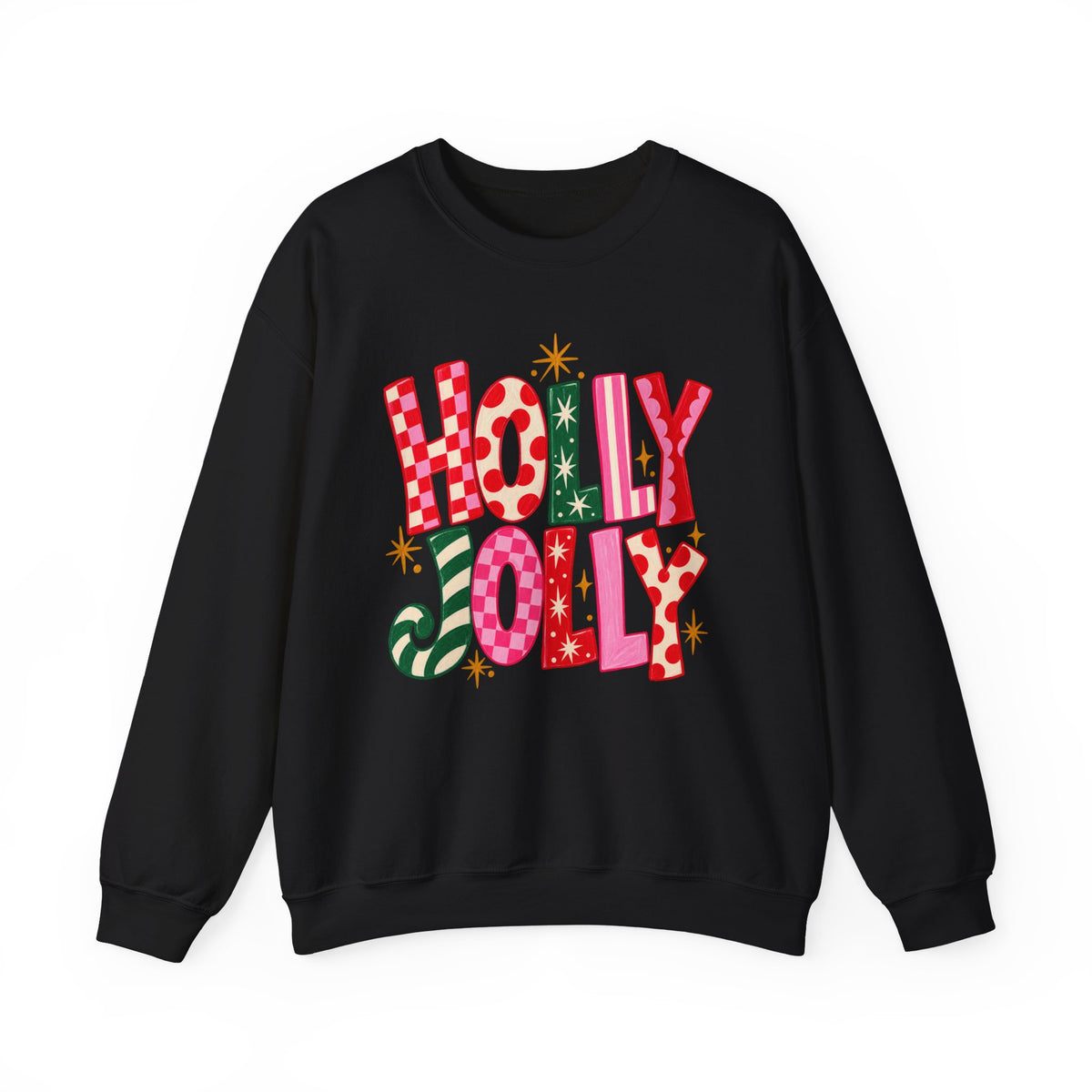 Holly Jolly Crewneck Sweatshirt — Retro Holiday Graphic
