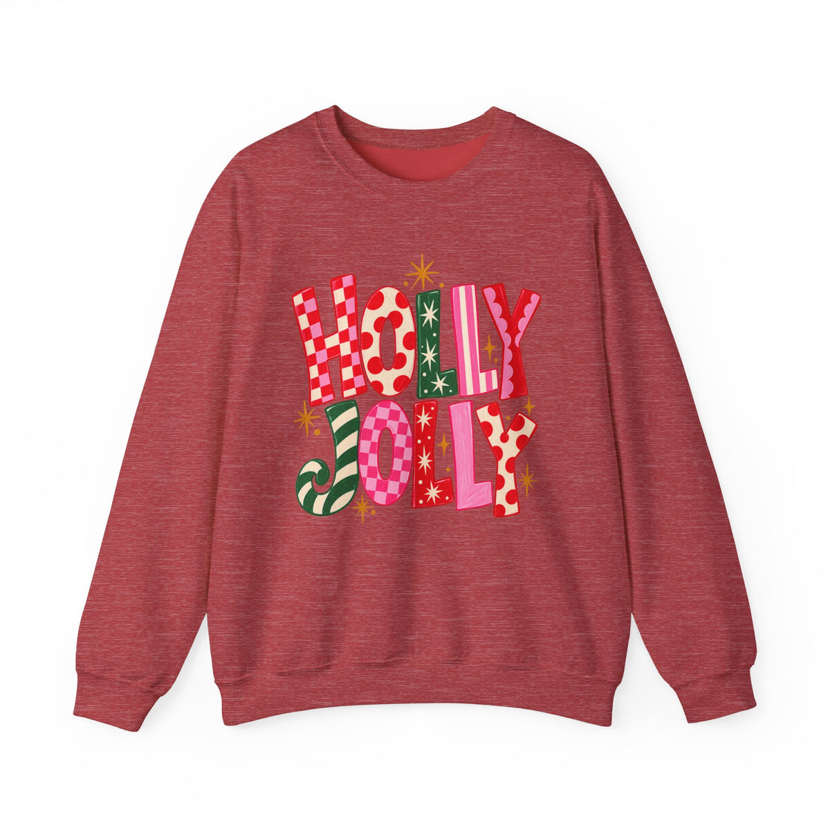 Holly Jolly Crewneck Sweatshirt — Retro Holiday Graphic