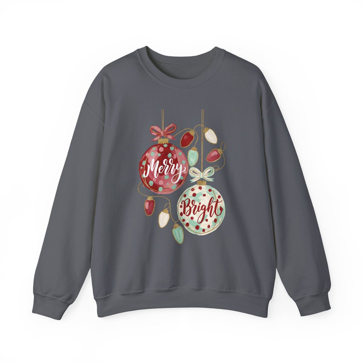 Merry & Bright Christmas Ornaments Crewneck Sweatshirt