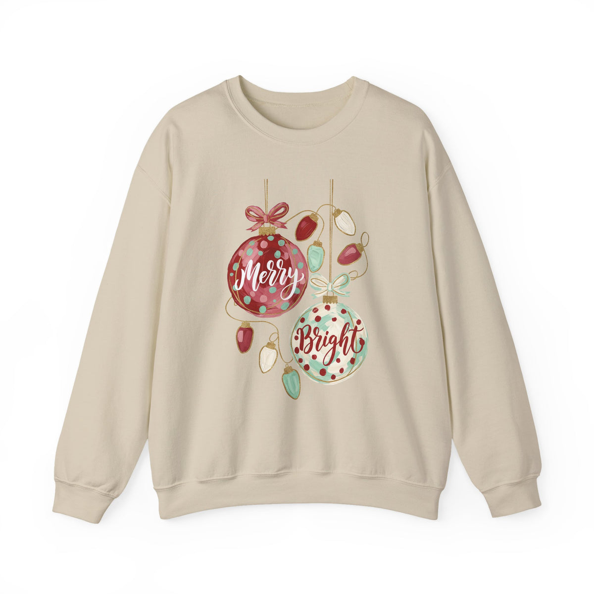 Merry & Bright Christmas Ornaments Crewneck Sweatshirt