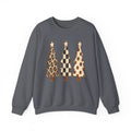 Leopard & Buffalo Plaid Christmas Trees Sweatshirt