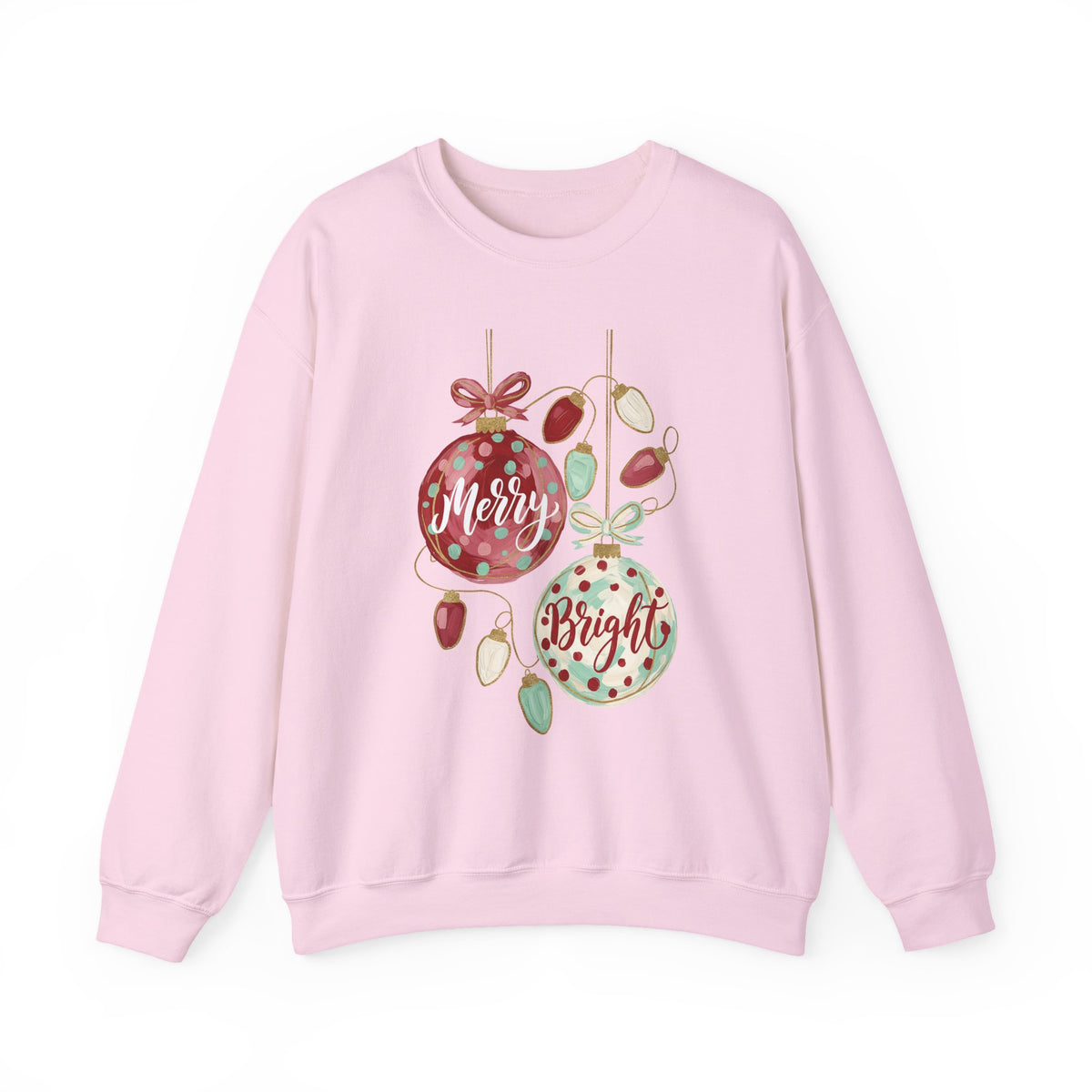 Merry & Bright Christmas Ornaments Crewneck Sweatshirt