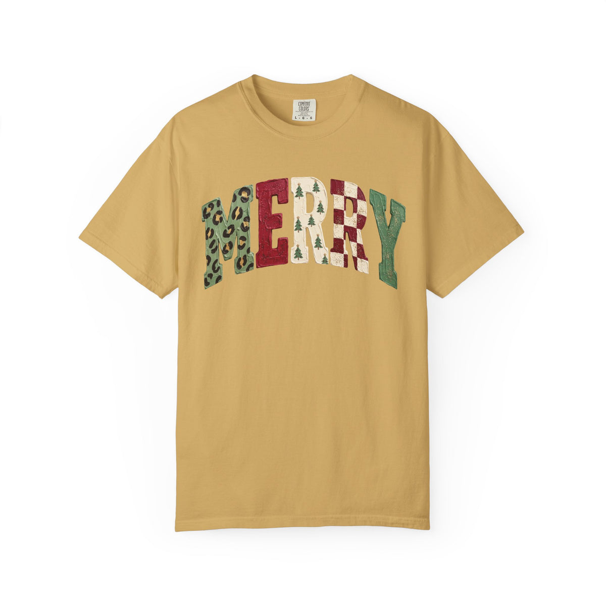 Merry Patchwork Holiday T-Shirt