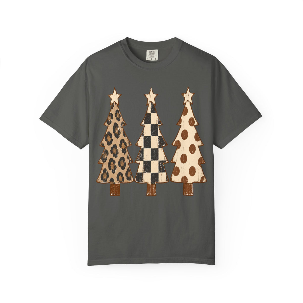 Neutral Patterned Christmas Trees T-Shirt