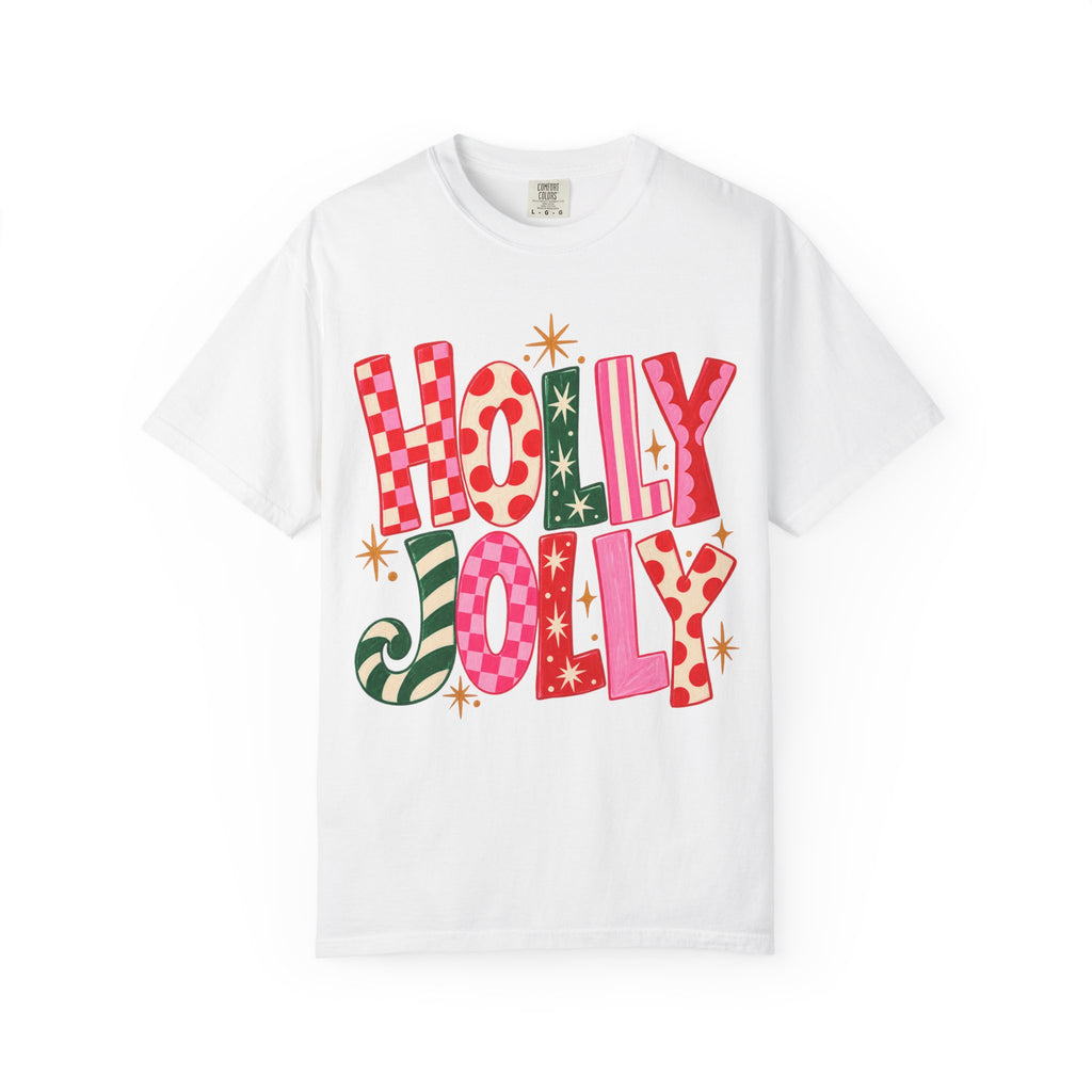 Holly Jolly Holiday T-Shirt — Festive Retro Christmas Graphic Tee