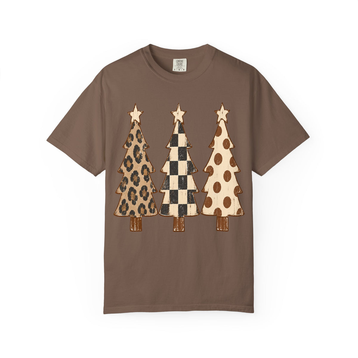 Neutral Patterned Christmas Trees T-Shirt