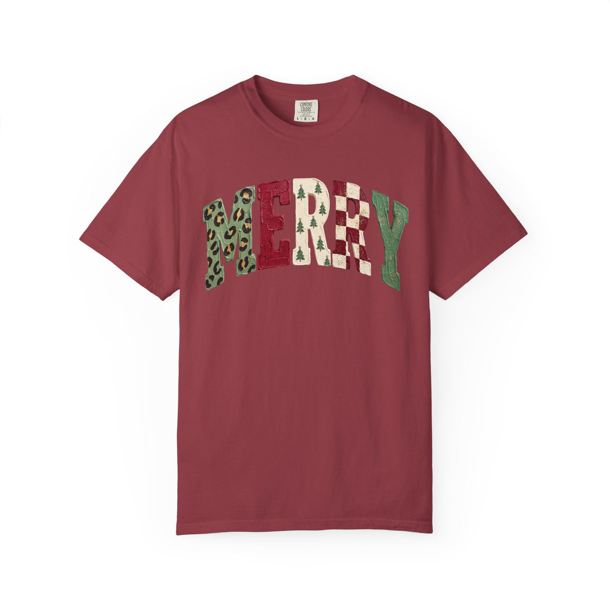 Merry Patchwork Holiday T-Shirt
