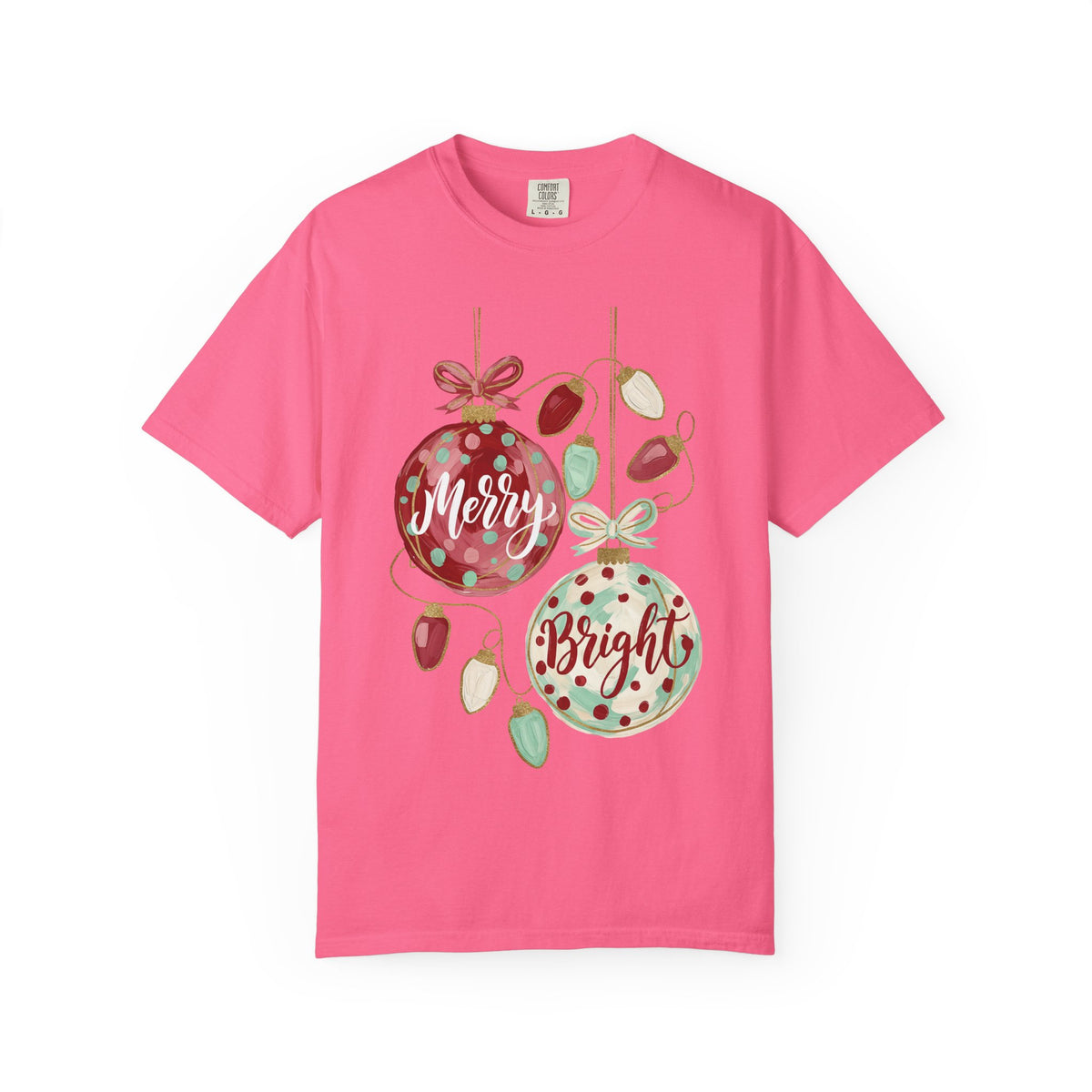 Merry & Bright Christmas Ornament T-Shirt