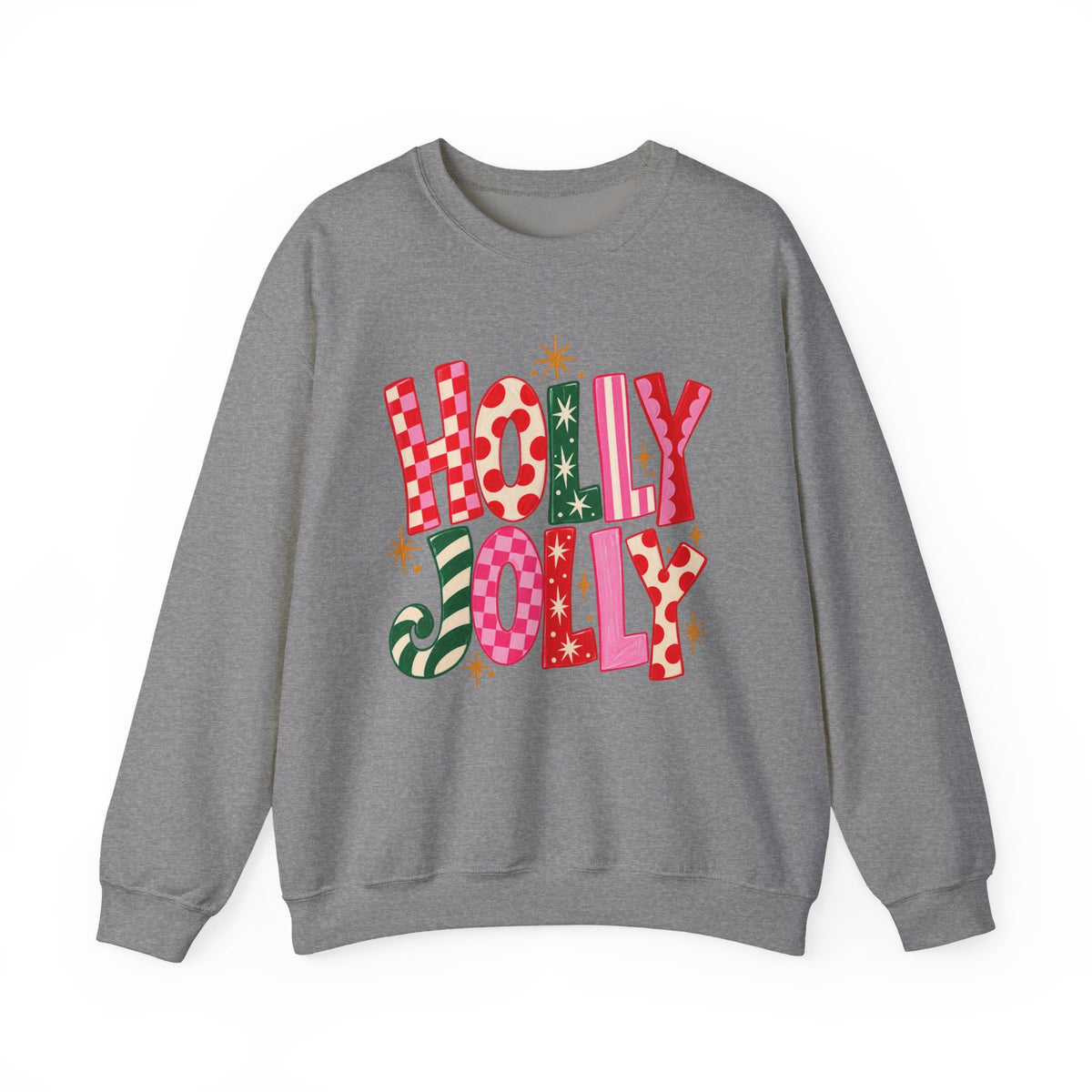Holly Jolly Crewneck Sweatshirt — Retro Holiday Graphic