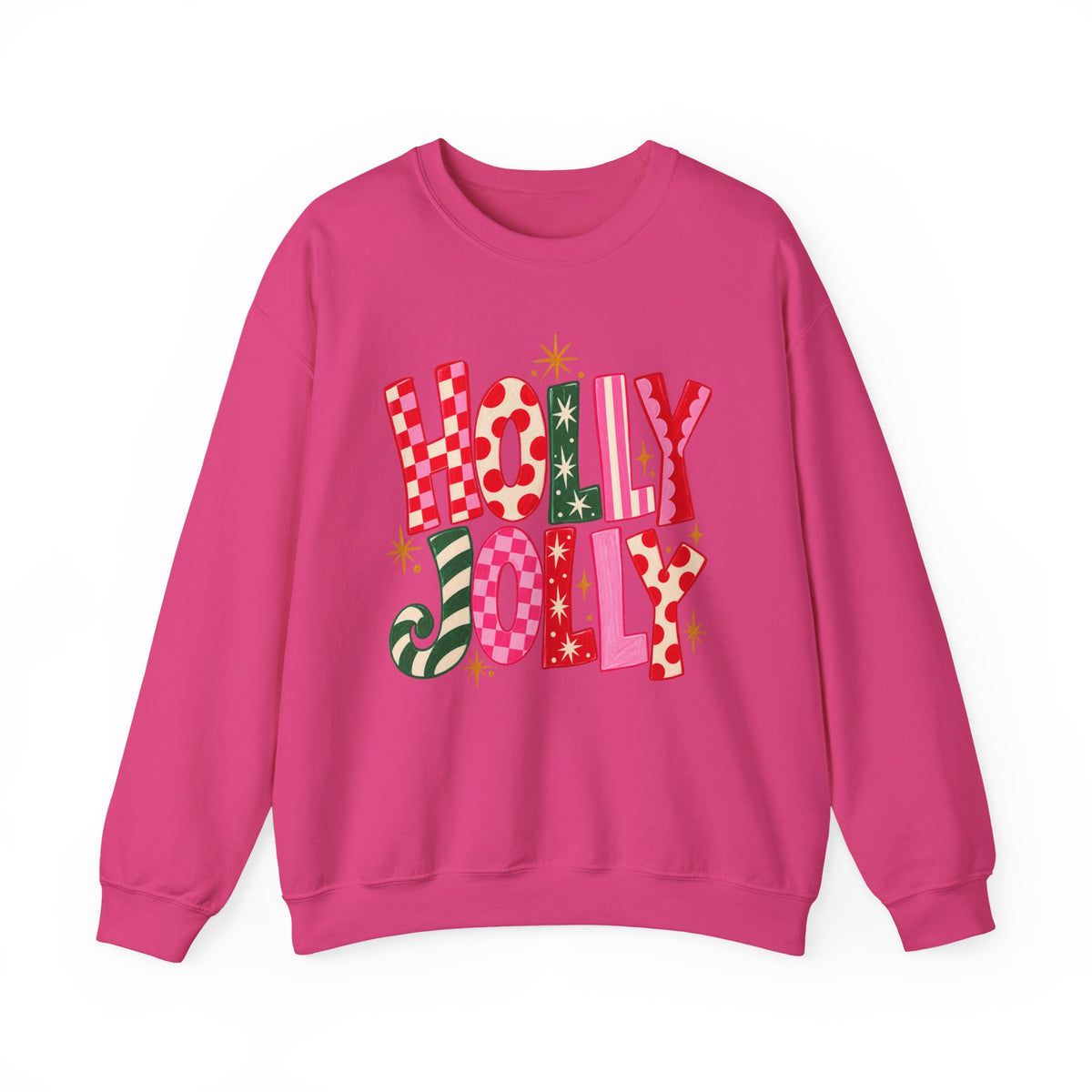 Holly Jolly Crewneck Sweatshirt — Retro Holiday Graphic