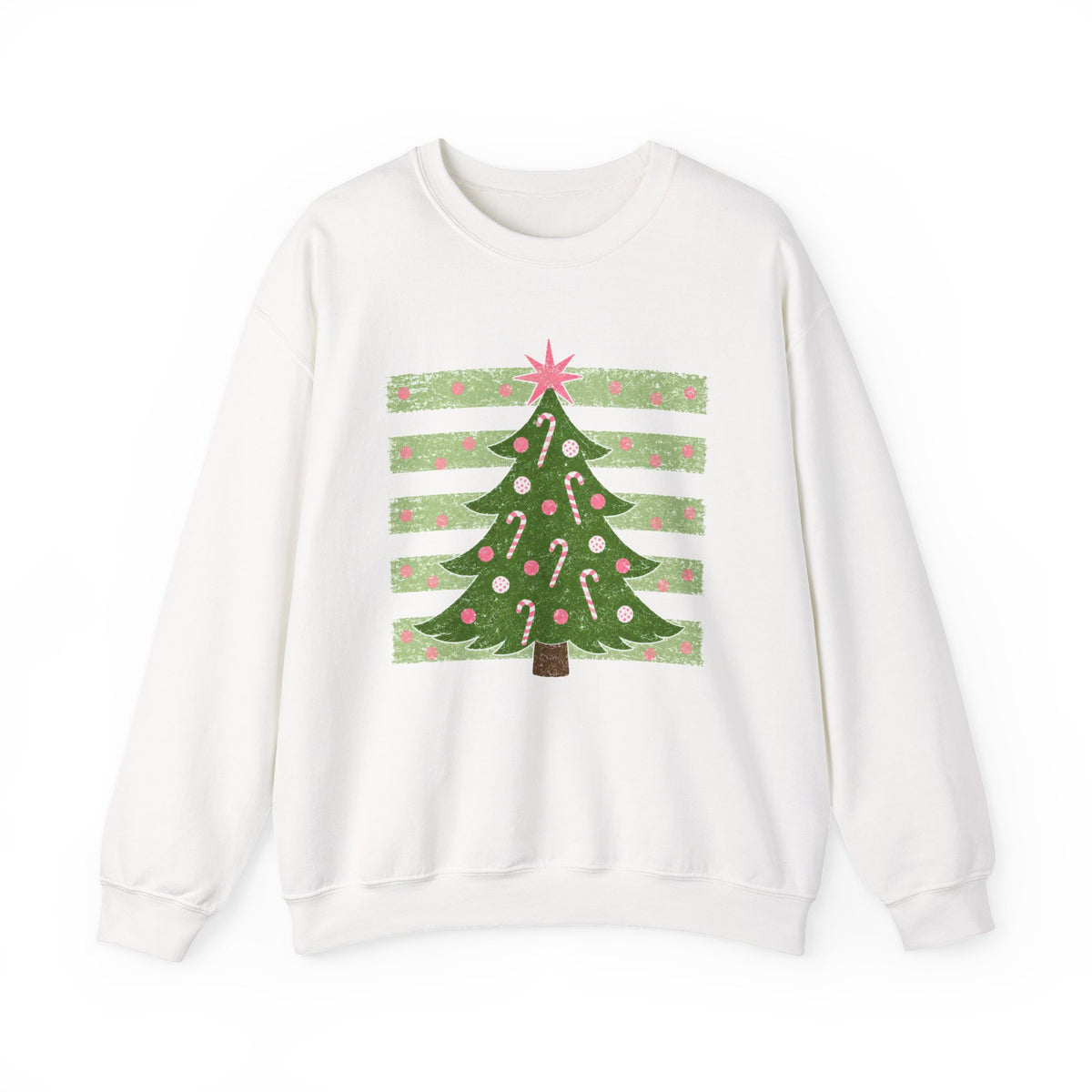 Christmas Tree Stripe Crewneck Sweatshirt