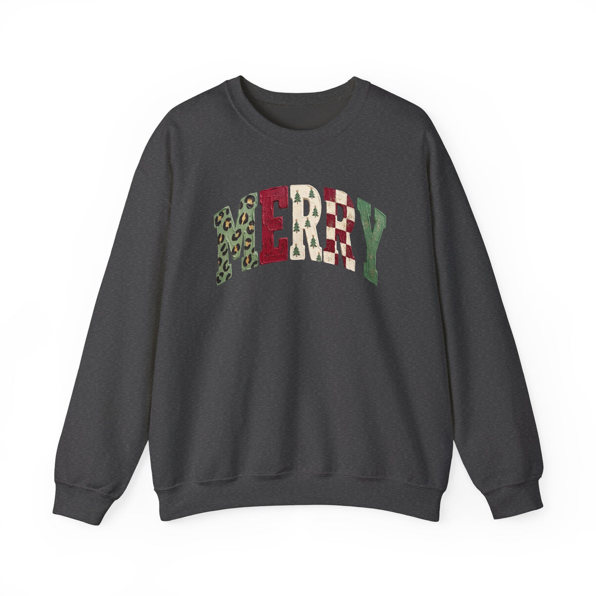 Merry Patchwork Crewneck Sweatshirt