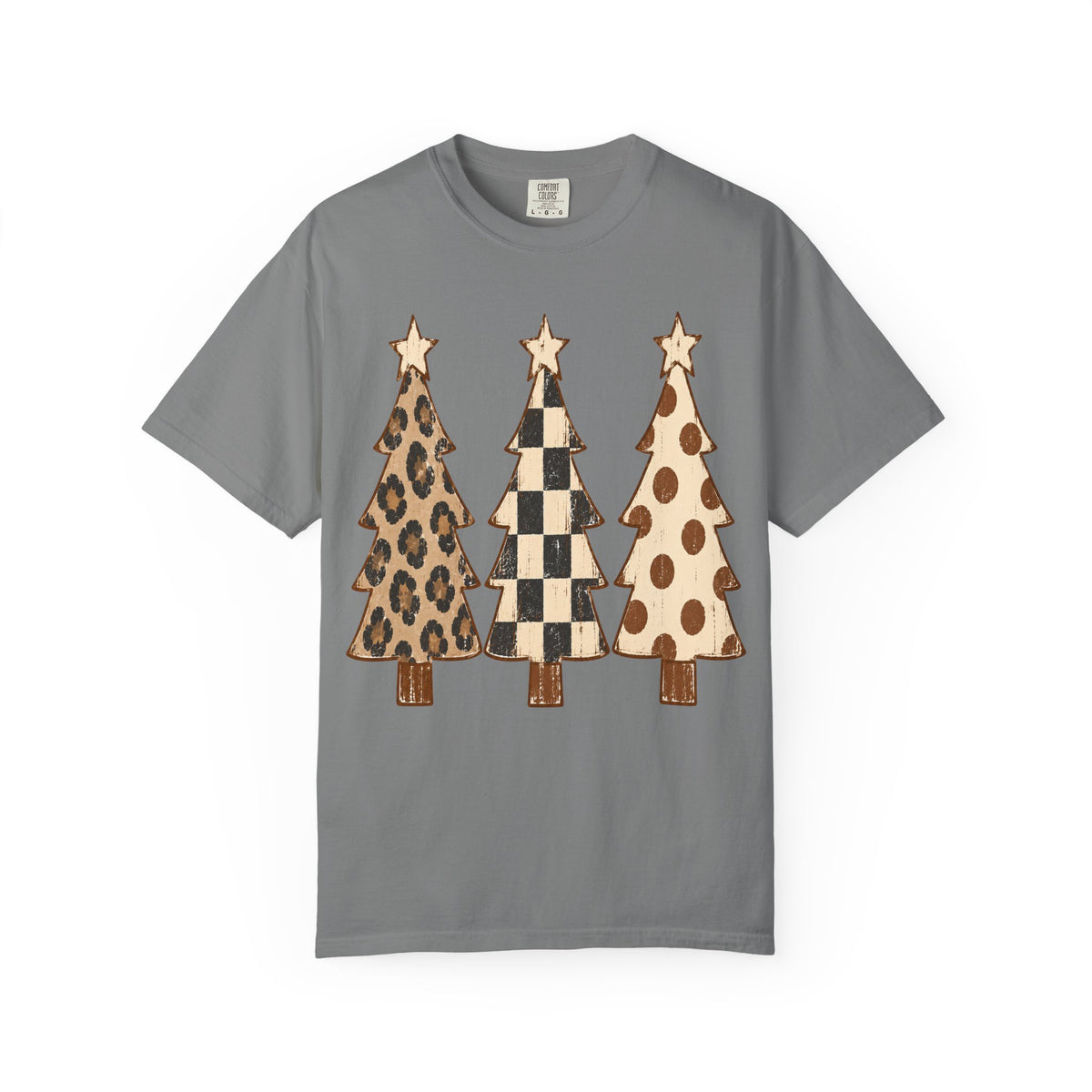 Neutral Patterned Christmas Trees T-Shirt