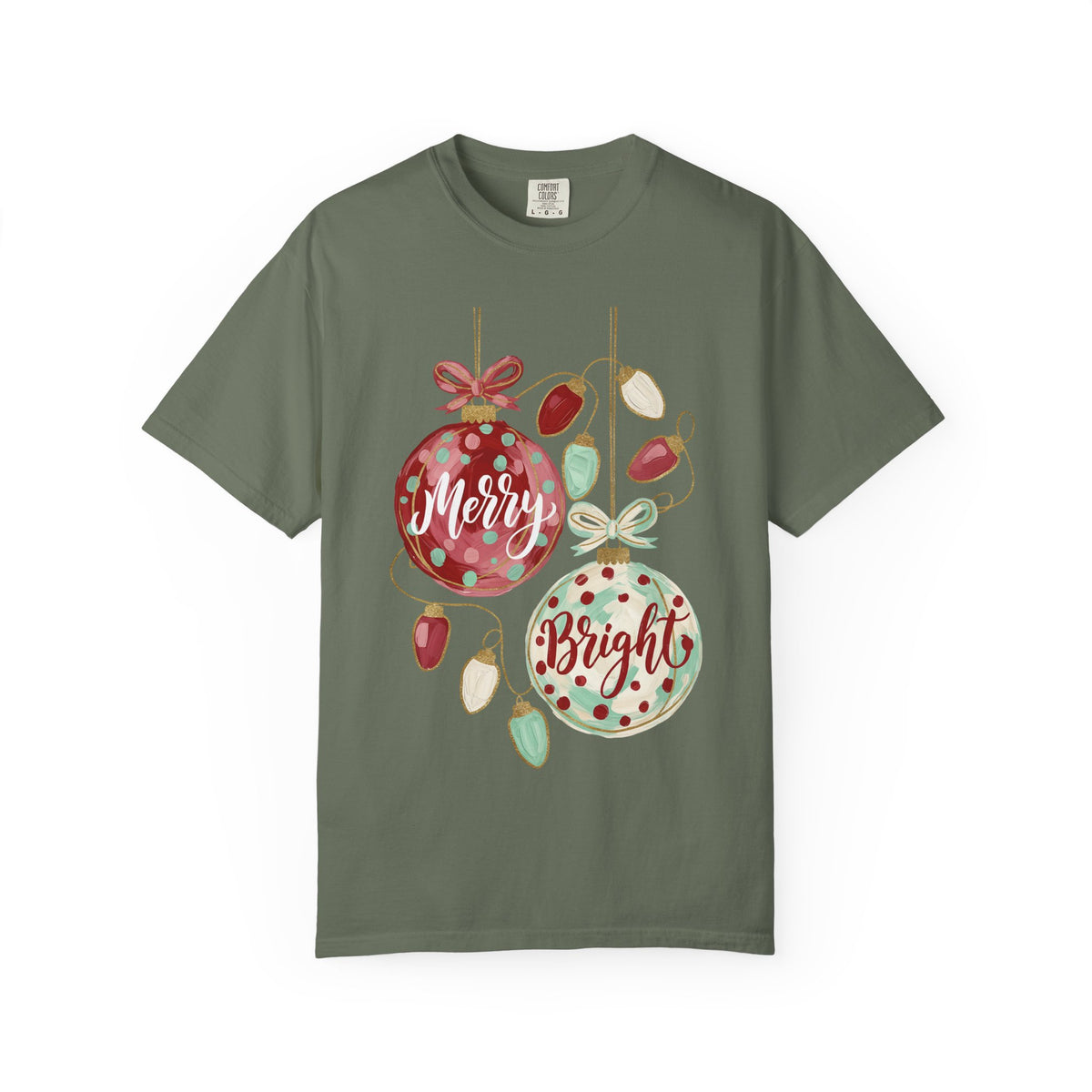 Merry & Bright Christmas Ornament T-Shirt