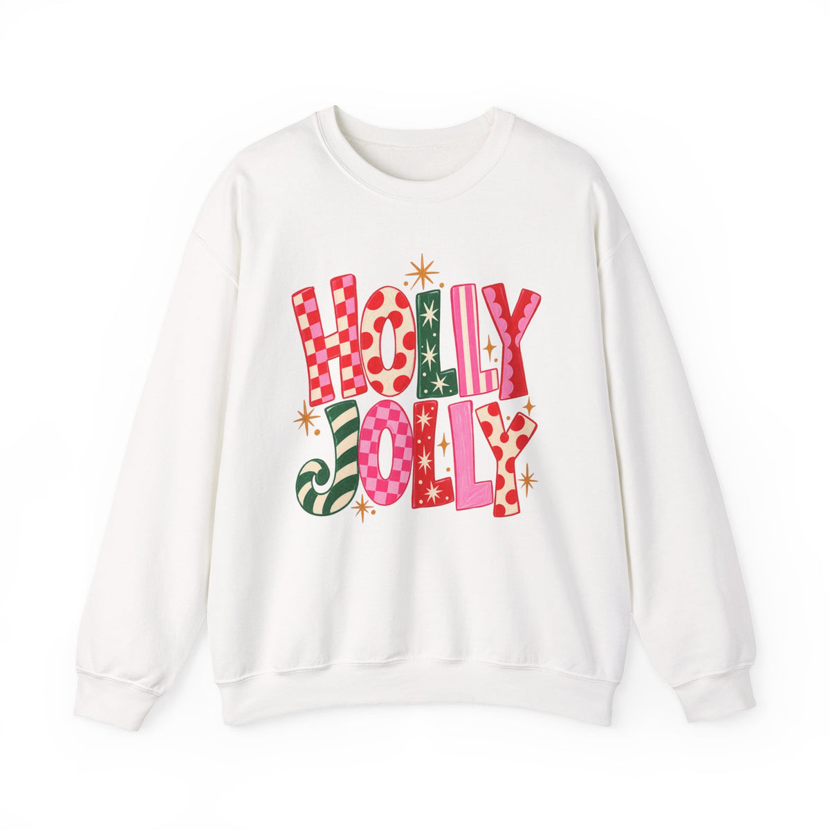 Holly Jolly Crewneck Sweatshirt — Retro Holiday Graphic