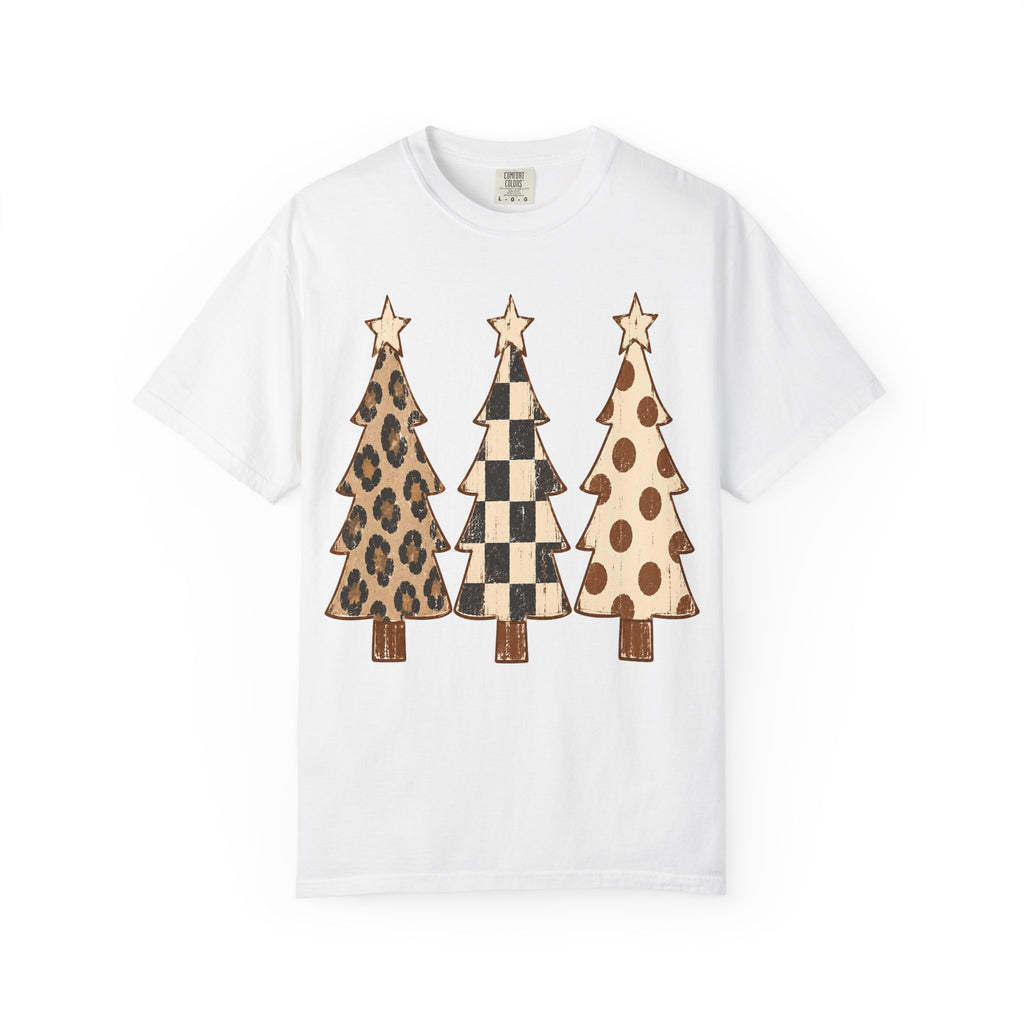 Neutral Patterned Christmas Trees T-Shirt