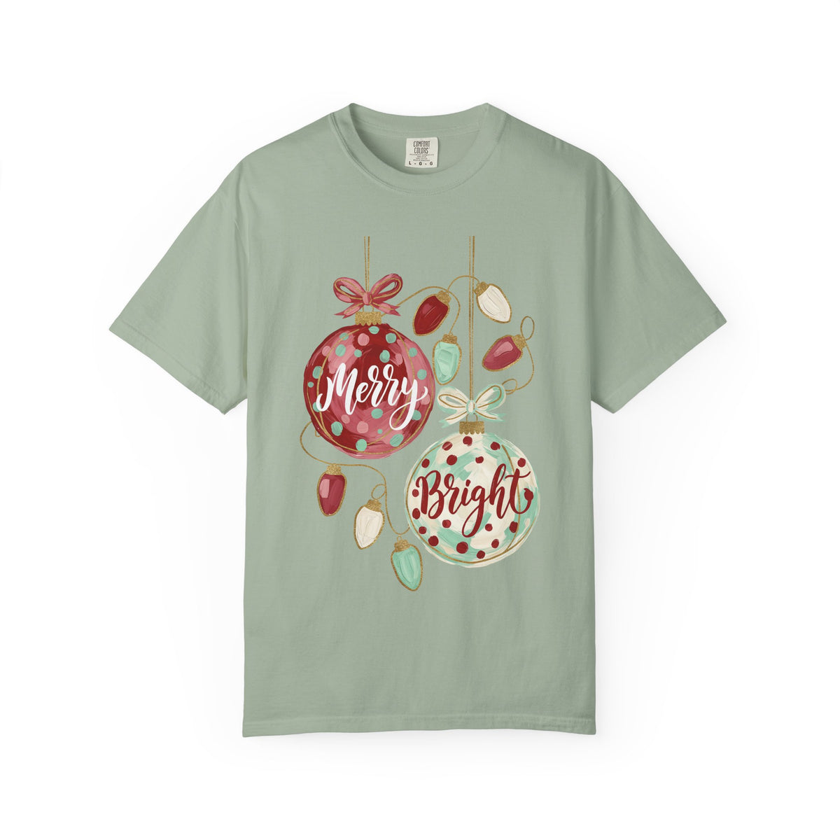 Merry & Bright Christmas Ornament T-Shirt