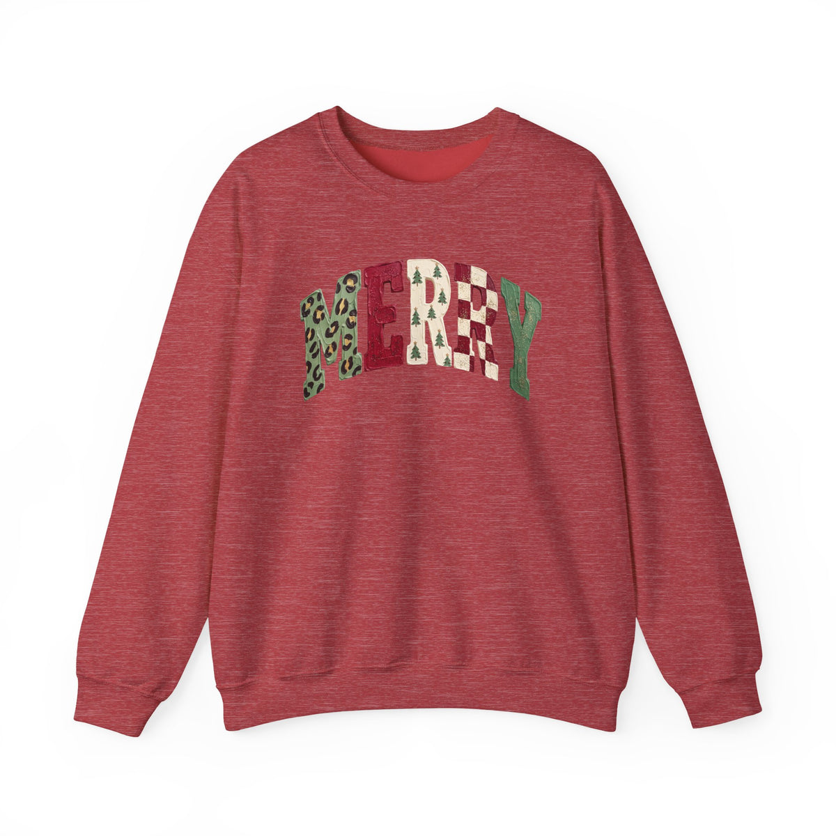 Merry Patchwork Crewneck Sweatshirt