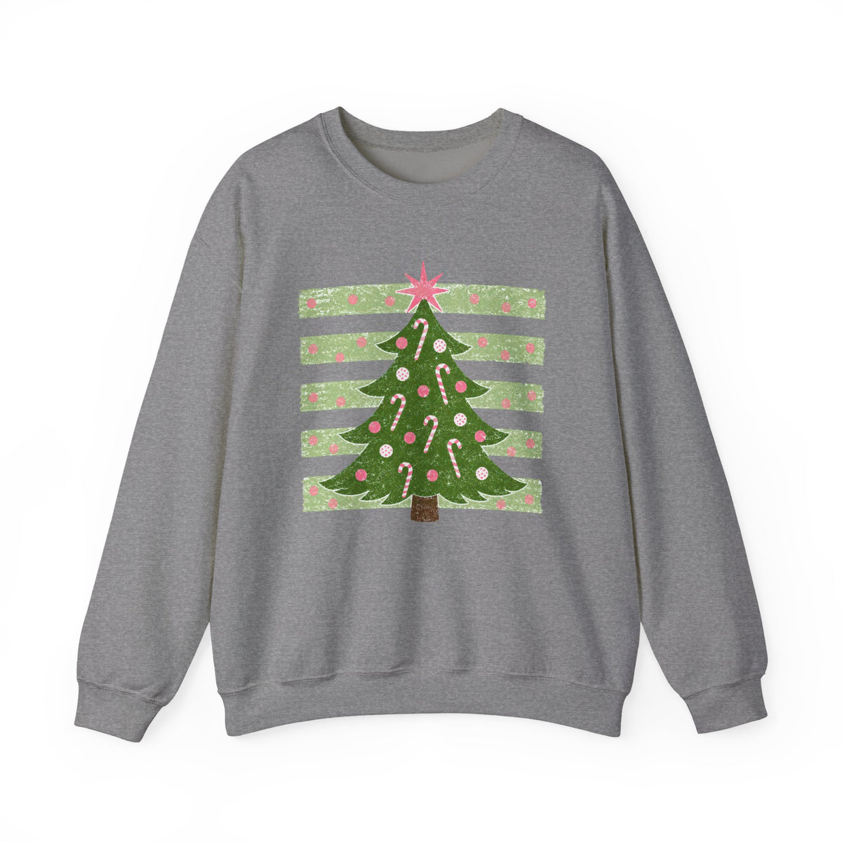 Christmas Tree Stripe Crewneck Sweatshirt