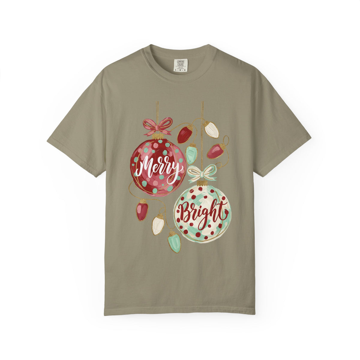 Merry & Bright Christmas Ornament T-Shirt
