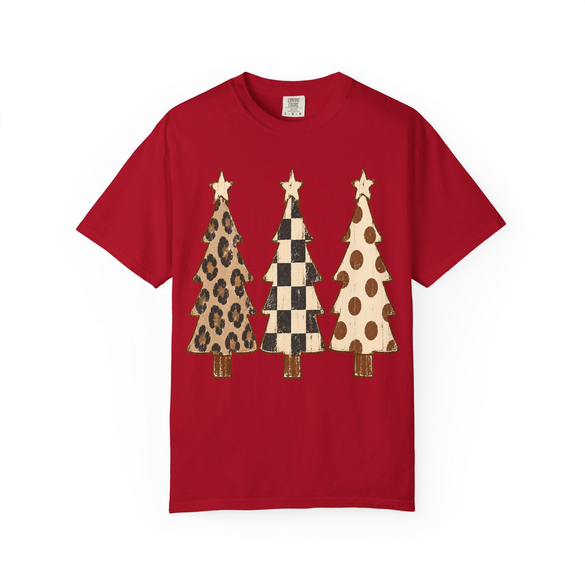 Neutral Patterned Christmas Trees T-Shirt