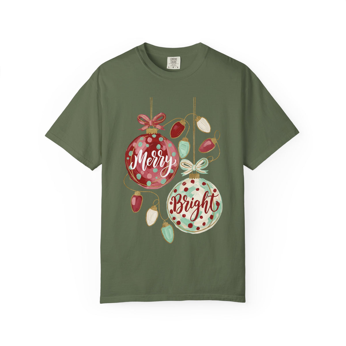 Merry & Bright Christmas Ornament T-Shirt
