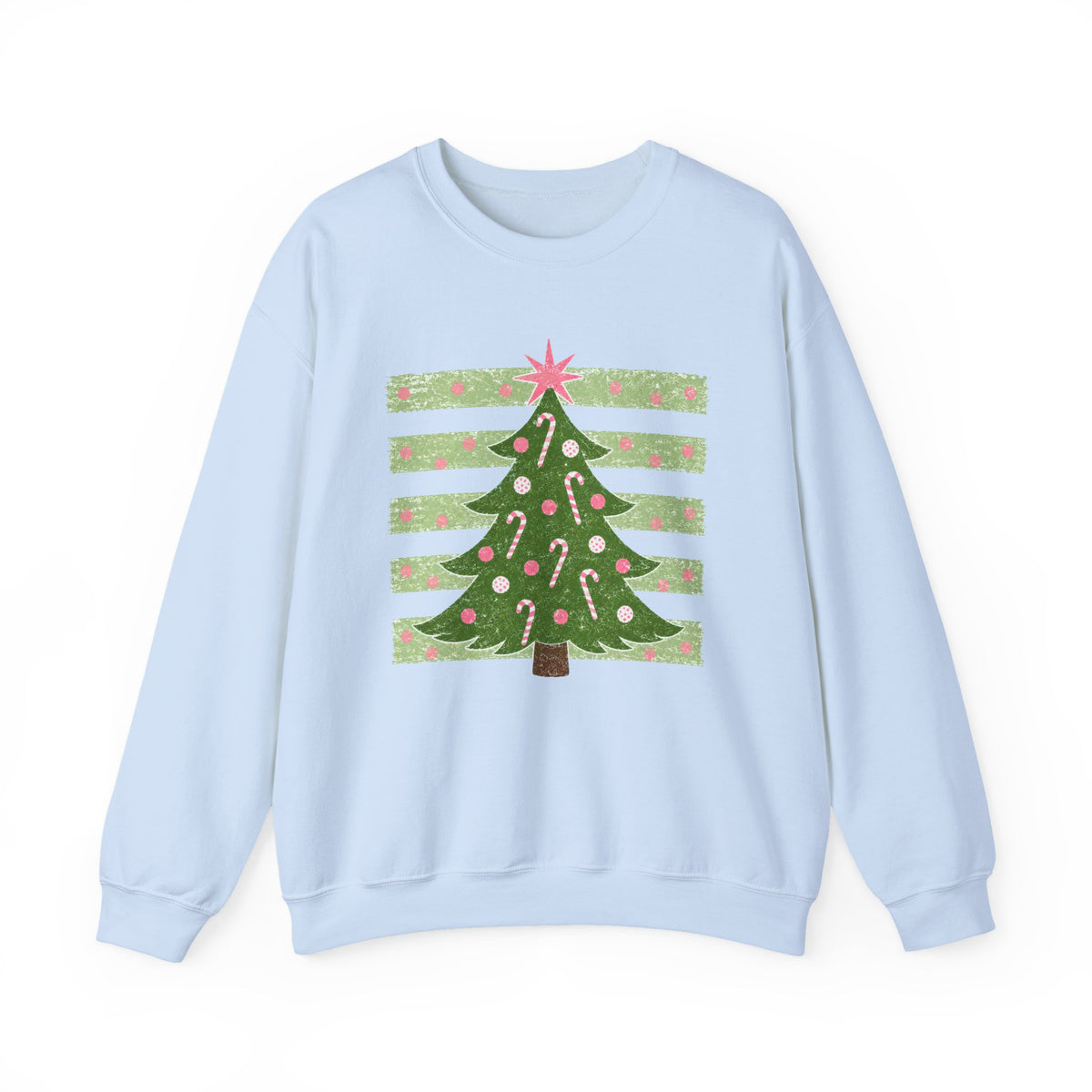 Christmas Tree Stripe Crewneck Sweatshirt