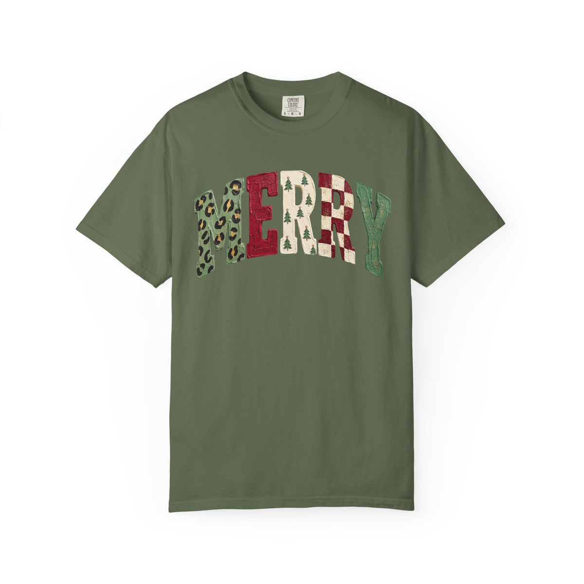 Merry Patchwork Holiday T-Shirt